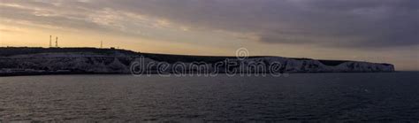 White Cliffs of Dover during Sunset - Dover, UK Stock Photo - Image of ...