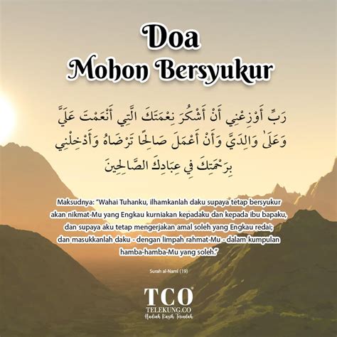 Doa Mohon Bersyukur Telekung Tco