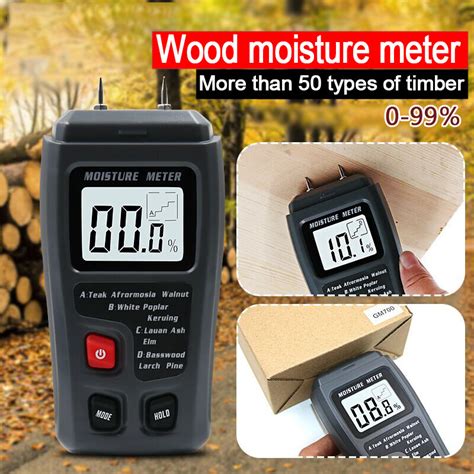 Two Pins Digital Wood Moisture Meter 0 99 9 Wood Humidity Tester