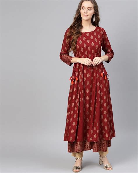 Buy Purple Kurtis Tunics For Women By Fusion Online Atelier Yuwa Ciao Jp