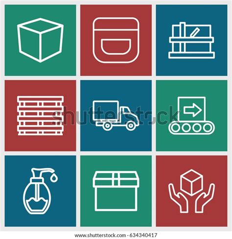 Packaging Icons Set Set 9 Packaging Stock Vector Royalty Free