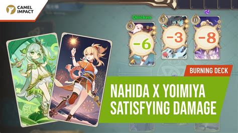 Nahida Yoimiya Is Satisfying Damage Genius Invocation Tcg Youtube