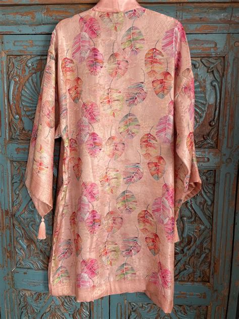 An Elegant Peach Silk Jacket Etsy