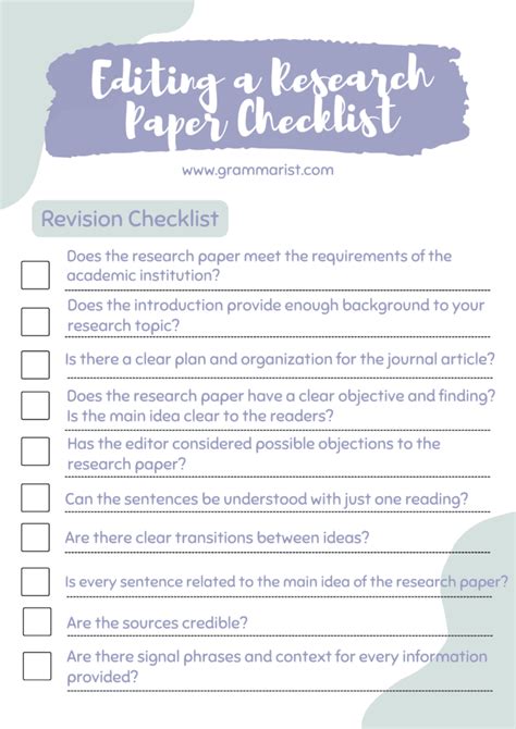 Tips for Editing Your Research Paper (Checklist Included)