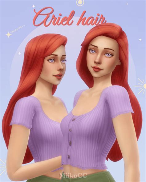 Ariel Hairstyle By Miiko The Sims Book