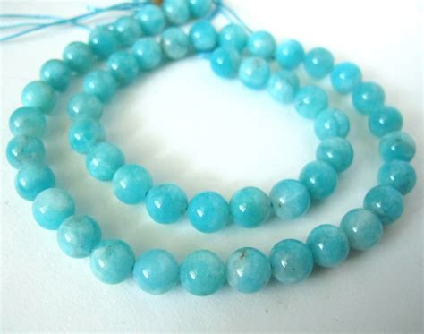 Peruvian Amazonite 8mm Smooth Round Beads