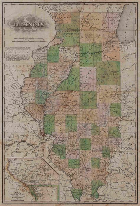 Sold Price Illinois Map Illinois Philadelphia Anthony Finley 1833 November 4 0120