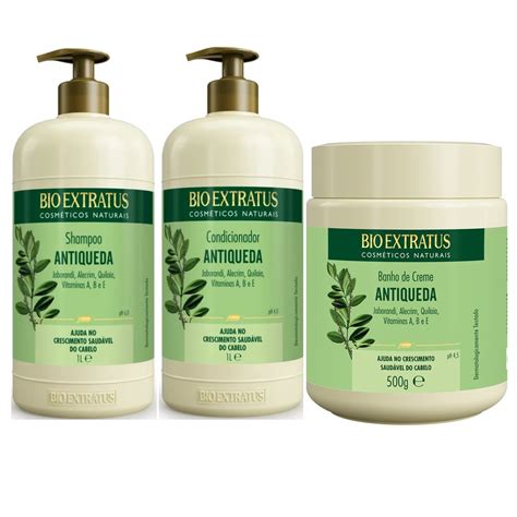 Kit Bio Extratus Jaborandi Antiqueda TRIO Shampoo Condicionador 1L