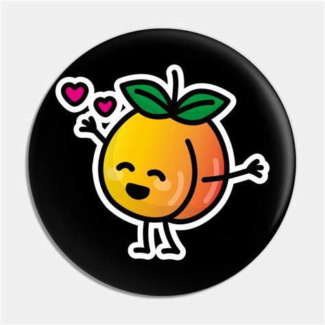 Peach Couples Vagina Emoji Texting Sex Meme Duo Peach Pin TeePublic