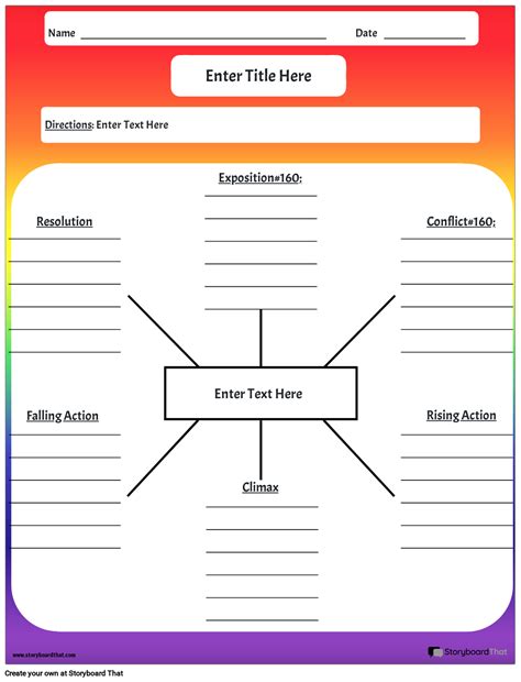 Plotdiagram Portrettfarge Storyboard Par No Examples