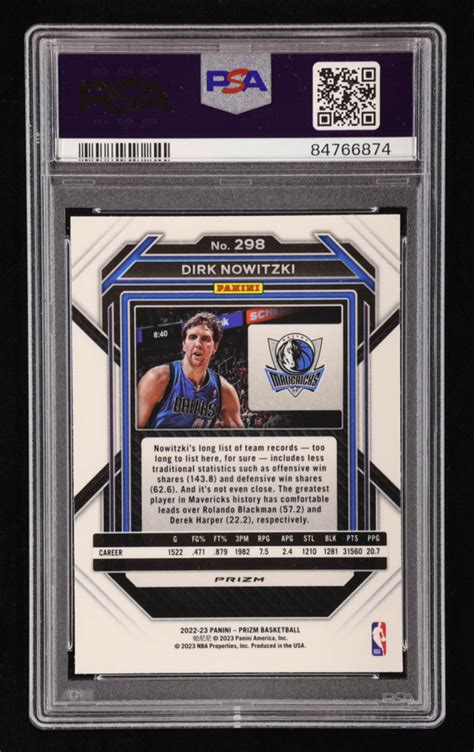 Dirk Nowitzki Panini Prizm Prizms Silver Psa