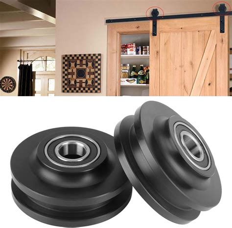 2Pcs Schiebetürbeschlag Schiebetür Türbeschlag Schiebe Barn Door Wheel