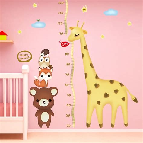 Giraffe Height Measurement Wall Sticker Tyxl8286