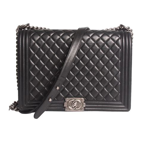 Chanel Boy Bag Large - black leather ref.39495 - Joli Closet