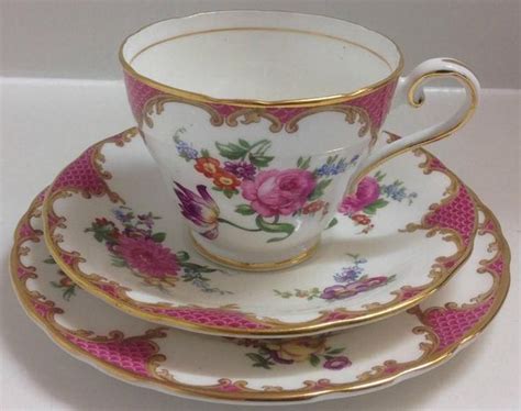 Aynsley Pink Floral And Gilt Vintage English China Tea Set China Tea