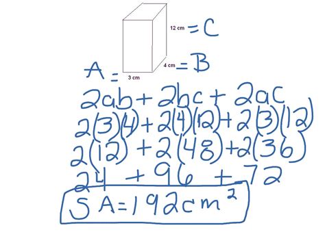 Sa Of Rectangular Prism Math Surface Area Showme