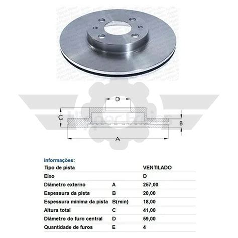 Disco de freio Iv Daily 35S14 55C17 70C17 Hipper Freios DF Autopeças