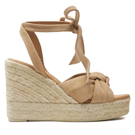 Espadrile Manebi Hamptons Wedge Espadrilles With Knot M 1 1 WS Bej