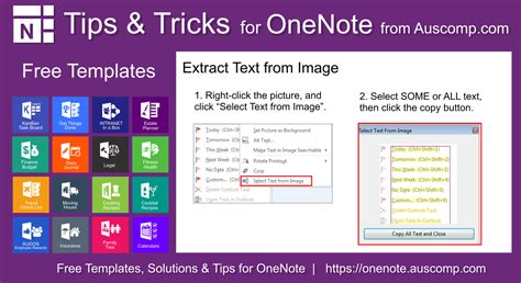 Tips And Tricks For Onenote Users Ms Onenote Can Extract Most Text