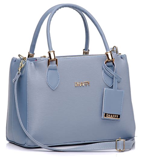 Bolsa Feminina Azul Lorena Alça De Mão E Transversal Dhaffy Dhaffy