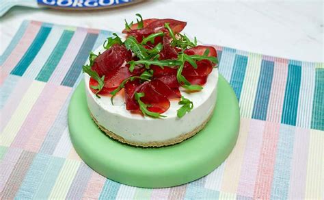 Cheesecake Salata Con Crema Di Formaggio E Gorgonzola Dop Dolce Alle