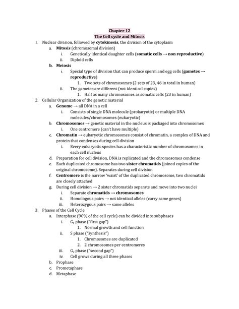 Bio 111 Chapter 12 13 14 Chapter 12 The Cell Cycle And Mitosis