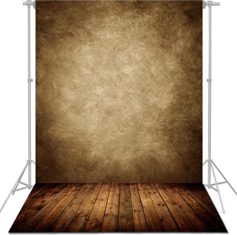 Econious Photography Backdrop 5x7ft Abstract Brown Wall Wooden Floor