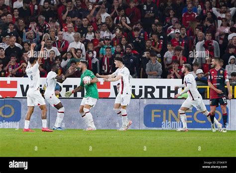 Genoa Italy 07th Oct 2023 Olivier Giroud Of AC Milan Celebrates The