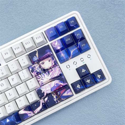 137 Phím Raiden Shogun Keycap Cherry Profile Genshin Impact Beelzebul