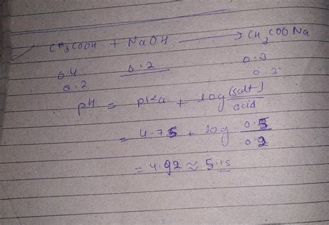 What Will Be The Final Ph If Mole Of Naoh Is Added In L Of Buffer