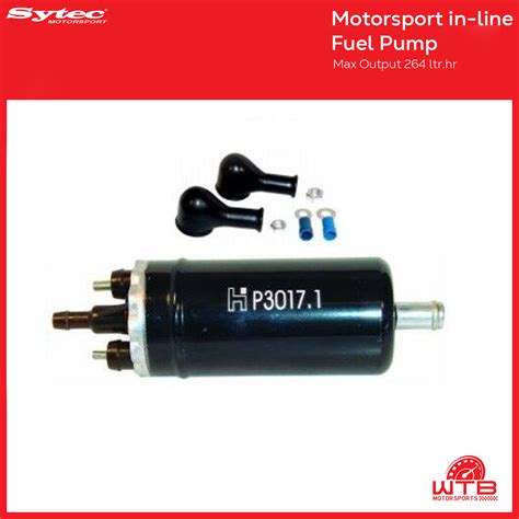 Motorsport Inline Fuel Pump Sytek Rated For 250bhp 6 8mm