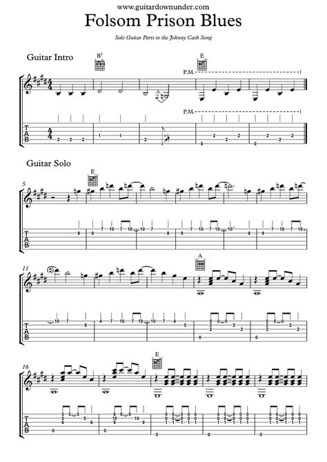 Folsom Prison Blues Chords Sheet And Chords Collection