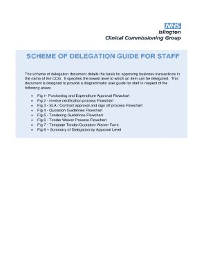 Fillable Online SCHEME OF DELEGATION GUIDE FOR STAFF Fax Email Print