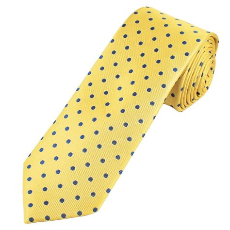 Yellow Blue Polka Dot Men S Tie From Ties Planet UK