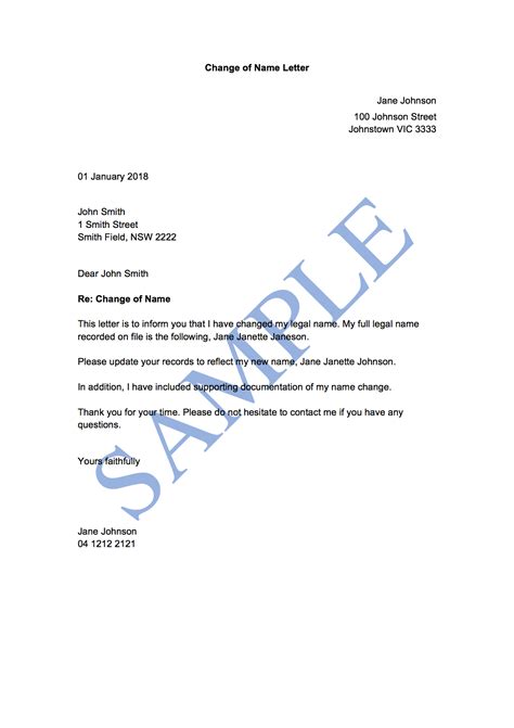 Business Name Change Letter Templates