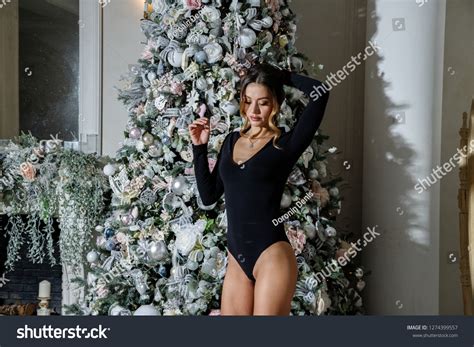 Beautiful Sexy Blonde Girl Lingerie Posing Stock Photo Shutterstock