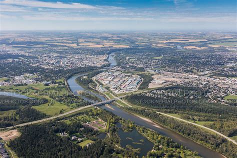 Aerial Photo Downtown Red Deer