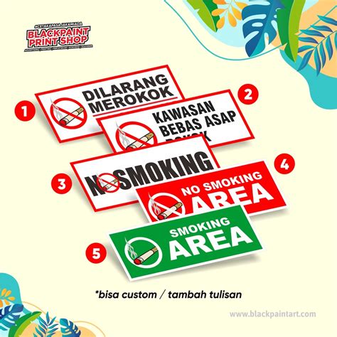 Jual Stiker No Smoking Stiker Dilarang Merokok Shopee Indonesia