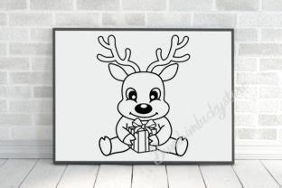 Cute Reindeer Svg Graphic By Bumbimluckystore Creative Fabrica