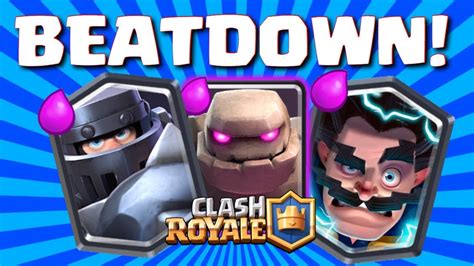 Golem Mega Knight Beatdown Deck Clash Royale Youtube