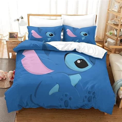 Zhmao Parure De Lit Stitch Lilo Stitch Housse De Couette Avec Taie