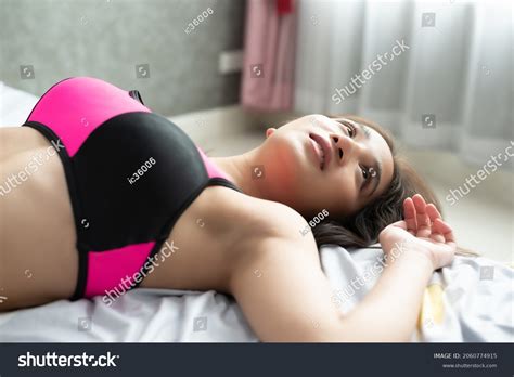 Asian Woman Sexy Wearing Pink Bikini Stock Photo 2060774915 Shutterstock