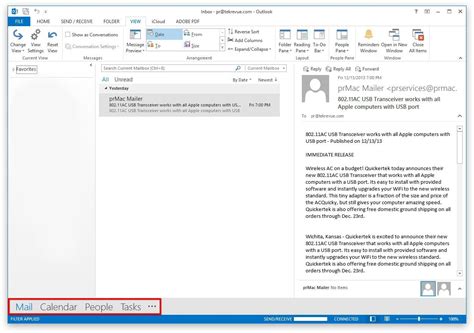 How To Customize The Outlook 2013 Navigation Bar Tech Junkie