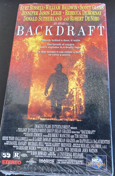 Backdraft Vhs R 1991 William Baldwin Kurt Russell Scott Glenn