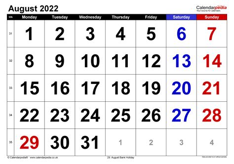 August 2022 Calendar Uk Printable Printable Calendars 2022 Riset
