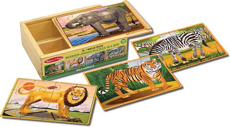 Wild Animals Puzzle Box - Timeless Toys Chicago