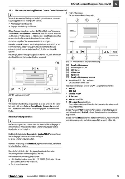 Netzwerkverbindung Control Center Commercial Modbus Tcp Ip