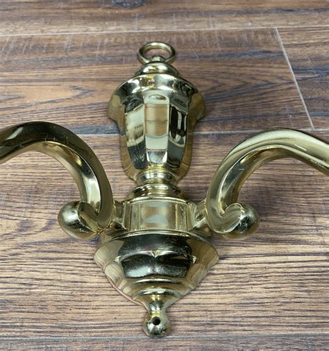 Antique Style Double Arm Brass Wall Light