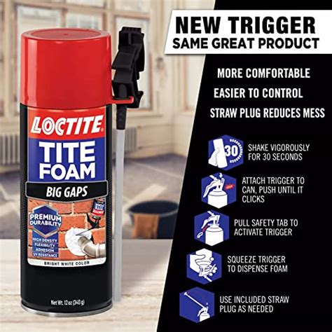 Loctite Tite Foam Big Gaps Spray Foam Sealant Polyurethane Expanding Foam Insulation 12 Fl Oz