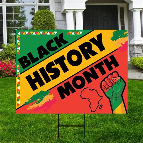 Black History Month Yard Sign Voila Print Inc